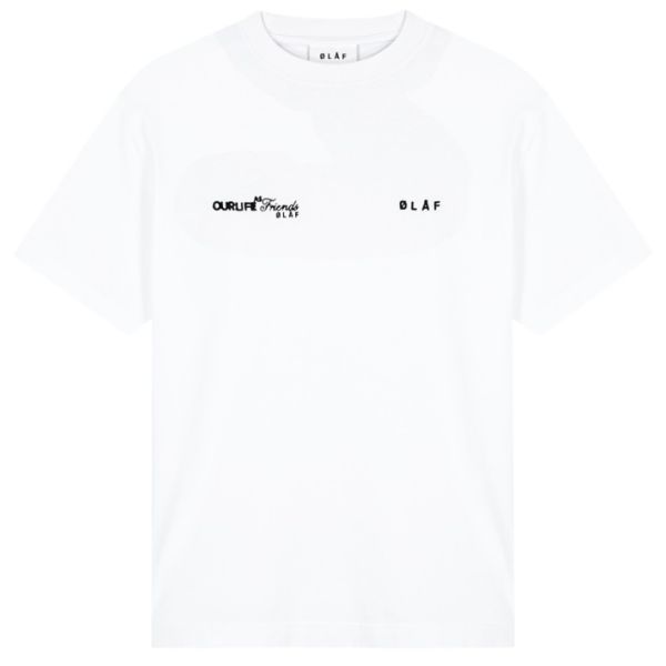 Olaf Script Friends Boxy T-shirt Wit