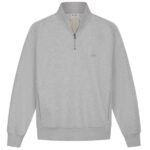 Olaf Signature Zip Mock Sweater Grijs