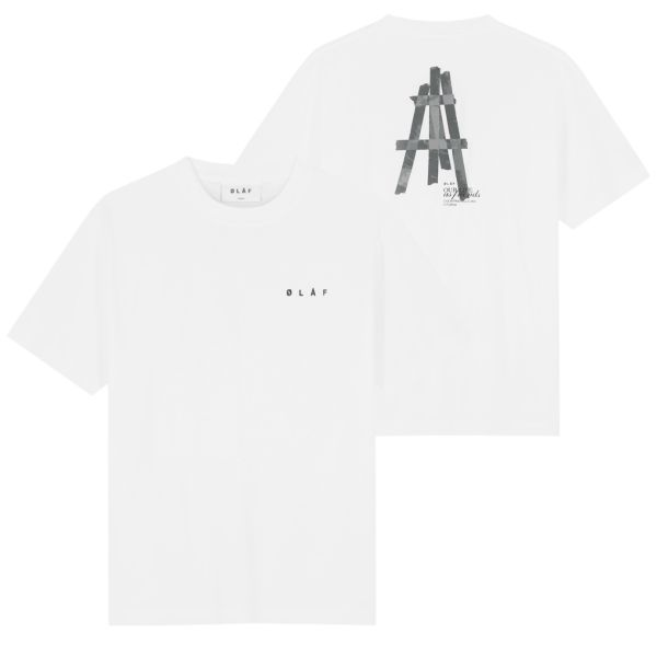 Olaf Taped Easel T-shirt Wit