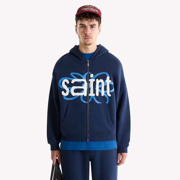 Saint Blanc Flower Patch Vest Navy