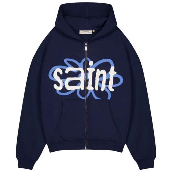 Saint Blanc Flower Patch Vest Navy