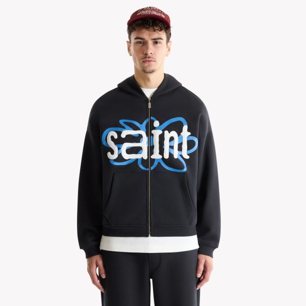 Saint Blanc Flower Patch Vest Zwart