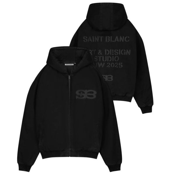 Saint Blanc Studio Denim Bomber Jas Zwart