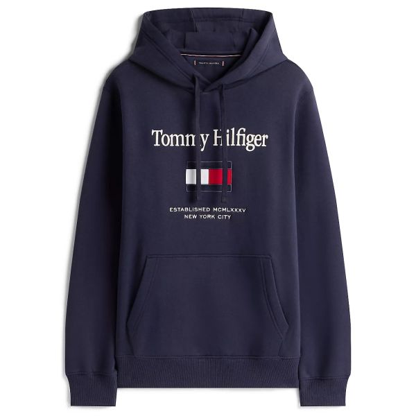 Tommy Hilfiger Embro Flag Hoodie Navy