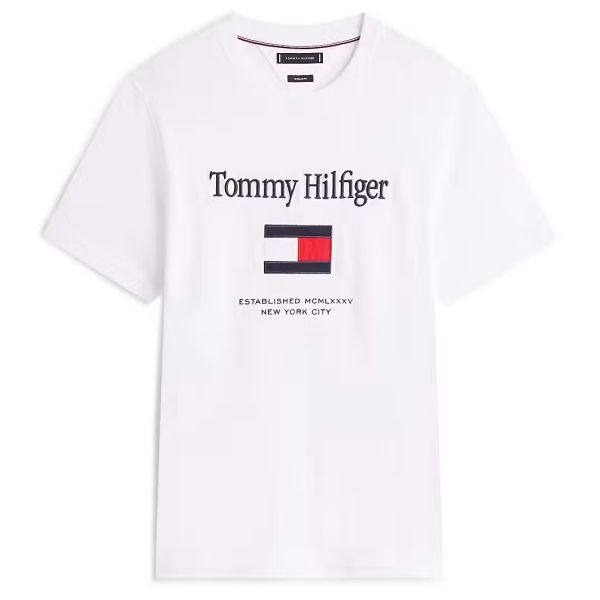 Tommy Hilfiger Embro Flag T-shirt Wit