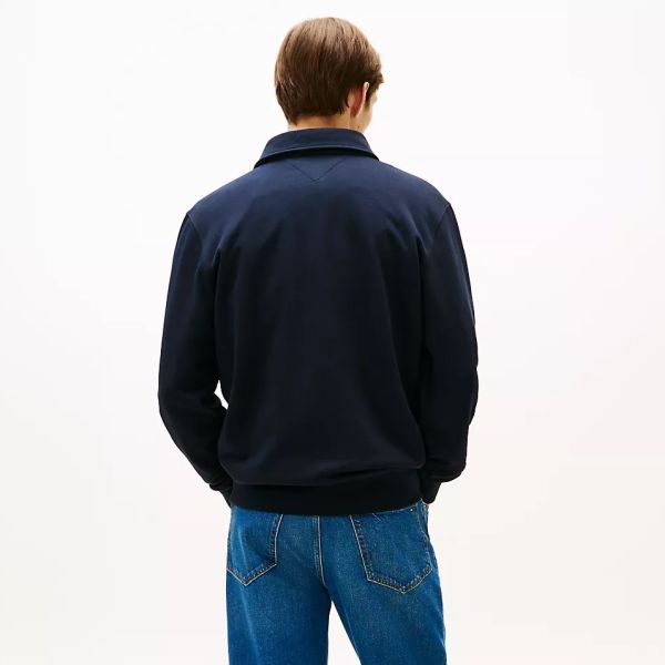 Tommy Hilfiger Essential Terry Longsleeve Polo Navy