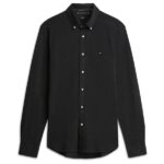 Tommy Hilfiger Knit Pique Feather Overhemd Antraciet