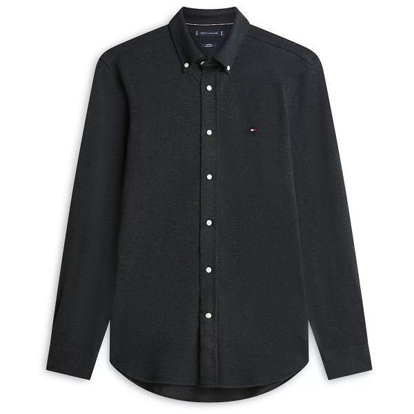 Tommy Hilfiger Knit Pique Feather Overhemd Zwart