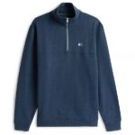 Tommy Jeans Regular Badge Quarter Zip Sweater Navy