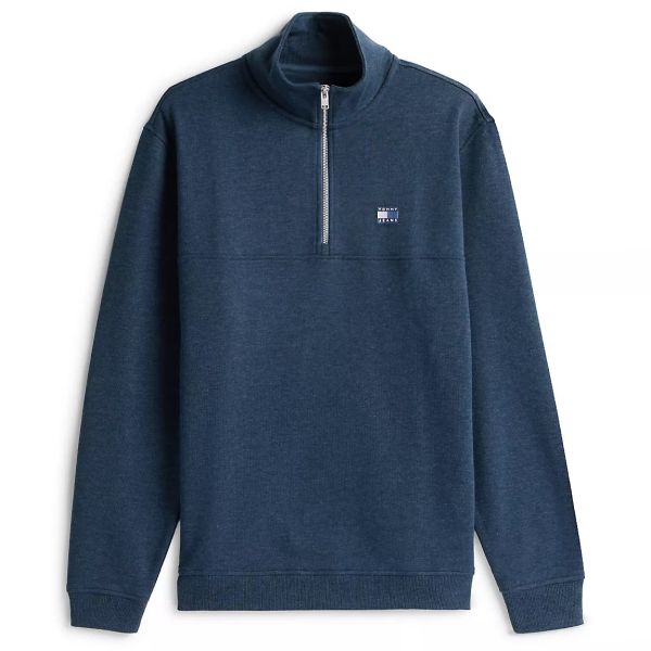 Tommy Jeans Regular Badge Quarter Zip Sweater Navy