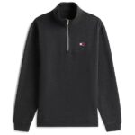 Tommy Jeans Regular Badge Quarter Zip Sweater Zwart