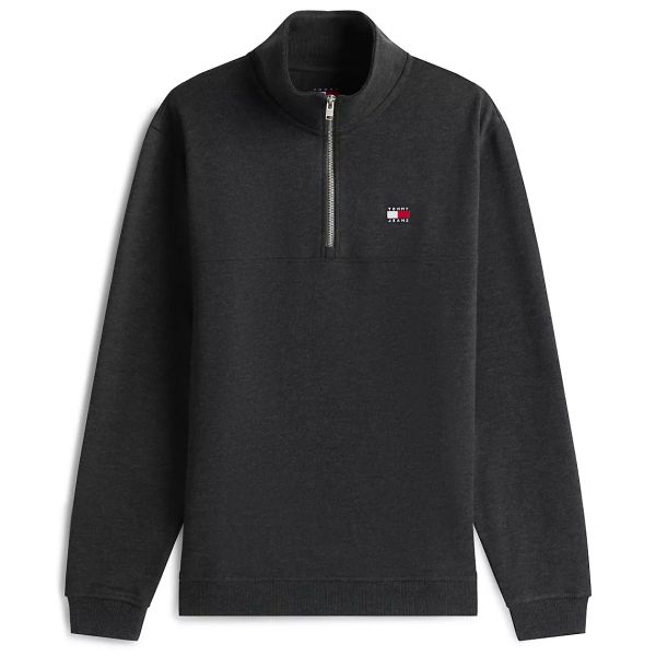 Tommy Jeans Regular Badge Quarter Zip Sweater Zwart