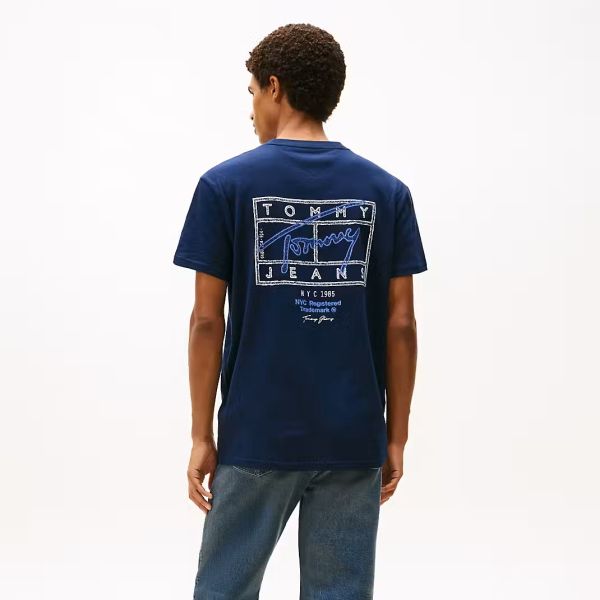 Tommy Jeans Regular Sign Spray T-shirt Navy
