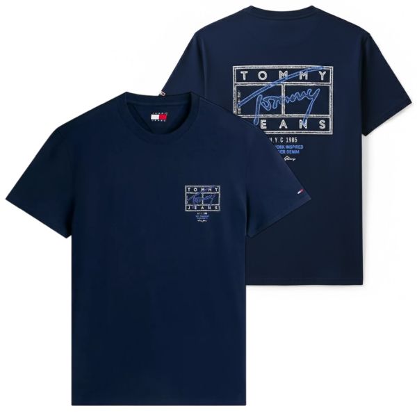 Tommy Jeans Regular Sign Spray T-shirt Navy