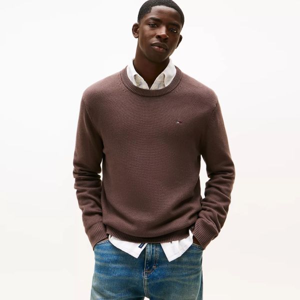 Tommy Jeans Slim Essential Sweater Bruin