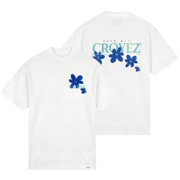Croyez Botanique T-shirt Wit/Blauw