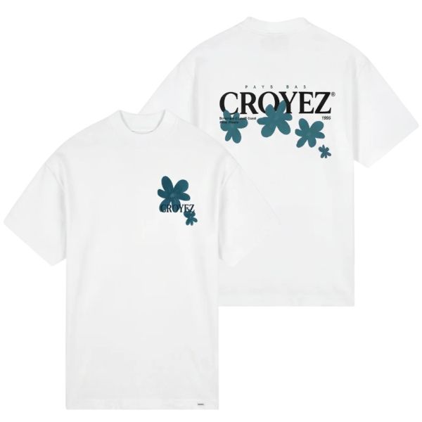 Croyez Botanique T-shirt Wit/Blauw