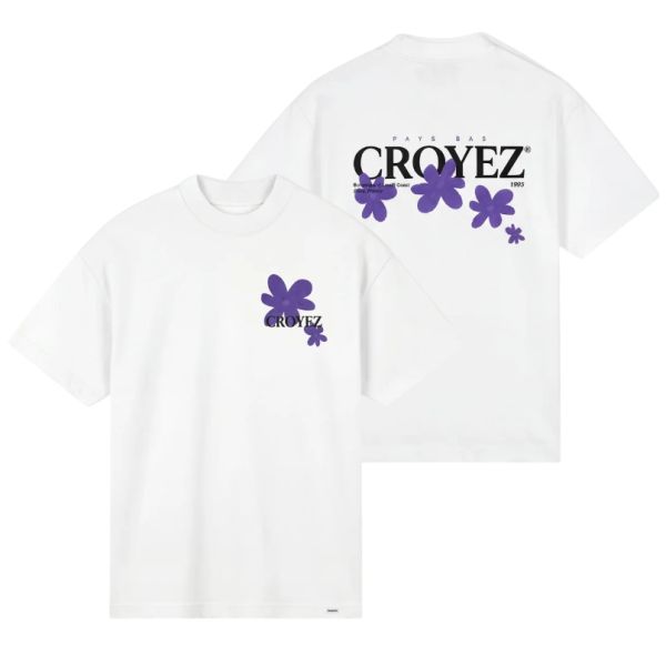 Croyez Botanique T-shirt Wit/Paars