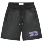 Croyez Sprayed Atelier Korte Broek Zwart