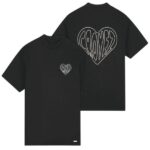 Croyez Stitched Heart T-shirt Zwart