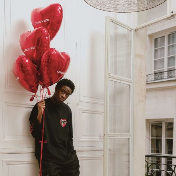 Croyez Heart On Fire Longsleeve T-shirt Zwart