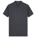Malelions Bouclé Polo Antraciet