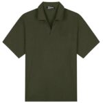 Malelions Emblem Seersucker Buttonless Polo Groen