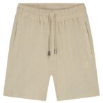 Malelions Emblem Seersucker Korte Broek Beige