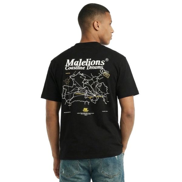 Malelions Men Coastline T-Shirt Light Zwart