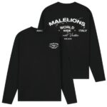Malelions Permanent Vacation Longsleeve T-shirt Zwart