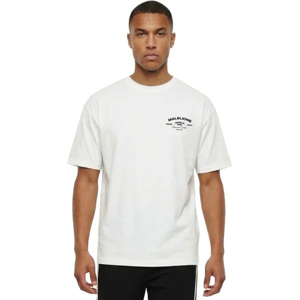 Malelions Permanent Vacation T-shirt Wit