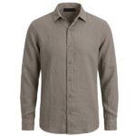 Malelions Premium Linen Overhemd Beige