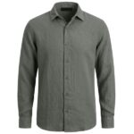 Malelions Premium Linen Overhemd Donker groen