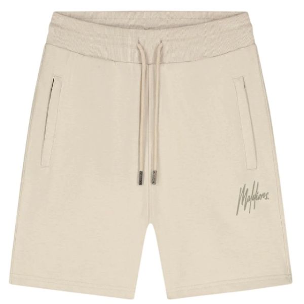 Malelions Striped Signature Korte Broek Beige
