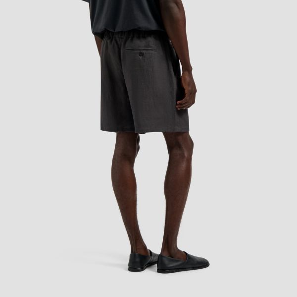 Olaf Linen Blend Korte Broek Antraciet