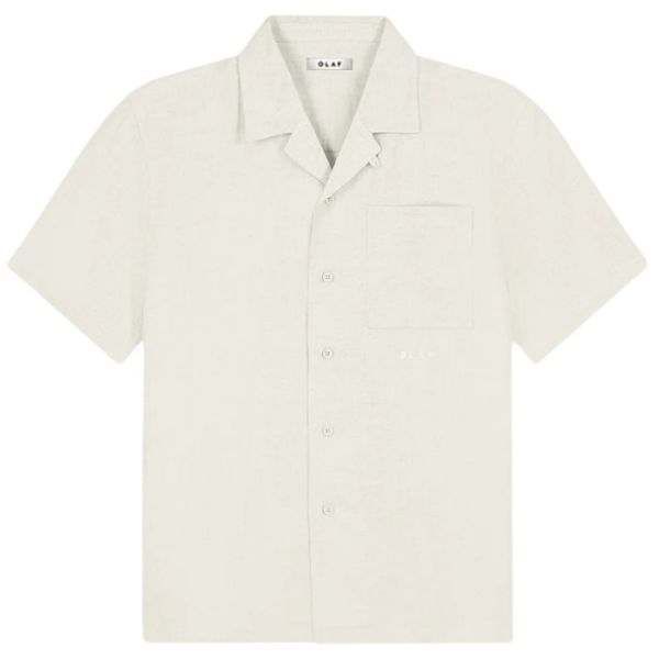 Olaf Linen Blend Overhemd Off White