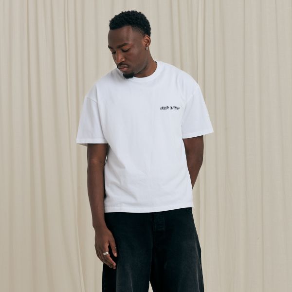 Arbor Antwerp Big Back Logo Black T-shirt Wit