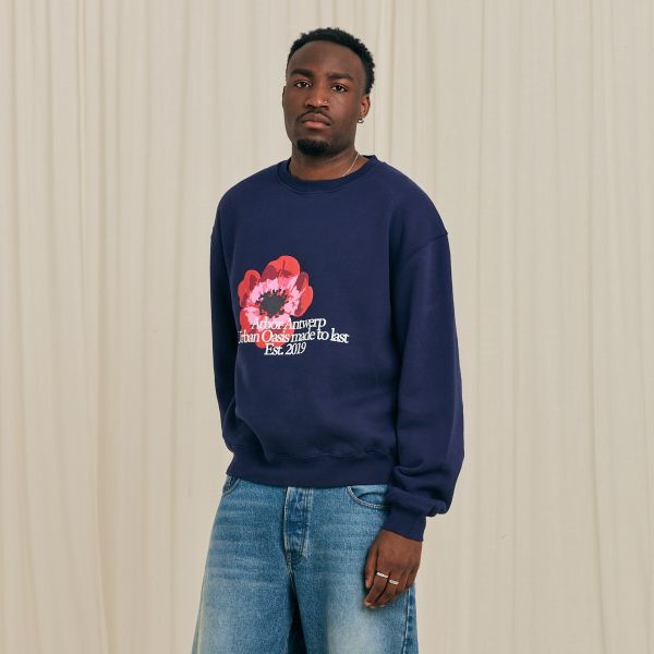 Arbor Antwerp Big Flower Sweater Navy