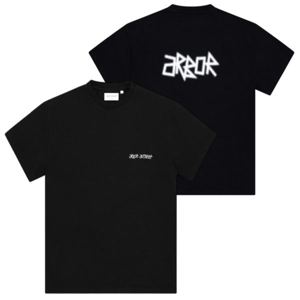 Arbor Antwerp Dotwork T-shirt Zwart