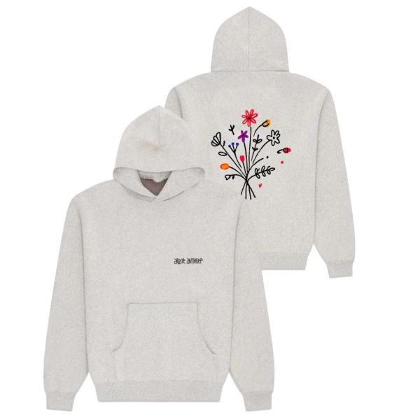 Arbor Antwerp Flower Garden Knitted Hoodie Grijs