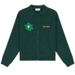 Arbor Antwerp Green Flower Knit Vest Groen