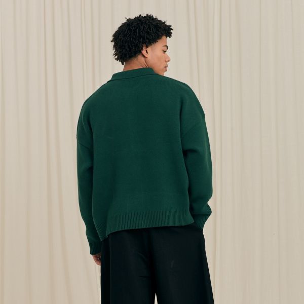 Arbor Antwerp Green Flower Knit Vest Groen