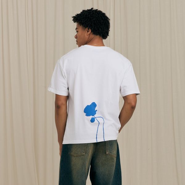 Arbor Antwerp Jasmine Blue T-shirt Wit