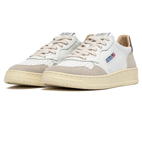 Autry Medalist Low Sneaker Wit/Beige/Bruin