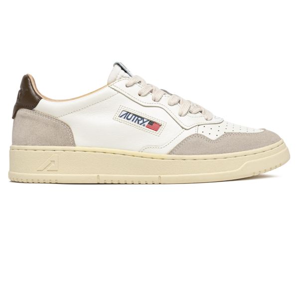 Autry Medalist Low Sneaker Wit/Beige/Bruin