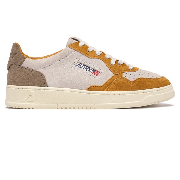 Autry Medalist Low Sneaker Off White/Bruin/Oranje