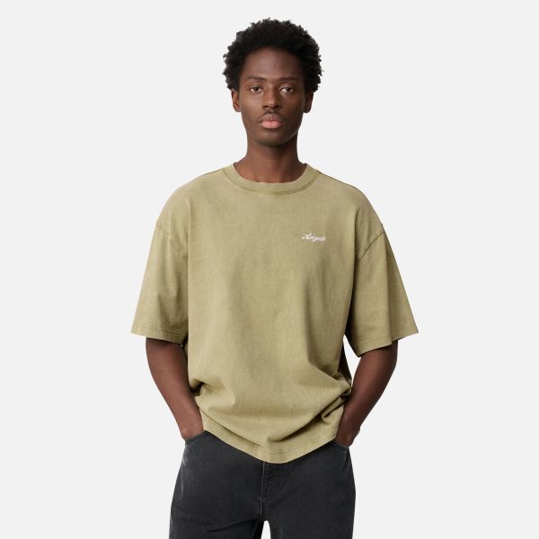 Axel Arigato Honor Washed T-shirt Donker Groen