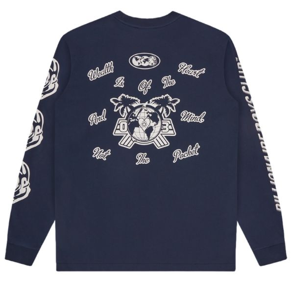 Billionaire Boys Club Global Regatta Multi Print Longsleeve T-shirt Navy