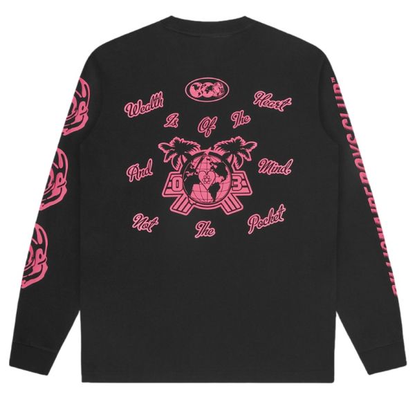 Billionaire Boys Club Global Regatta Multi Print Longsleeve T-shirt Zwart