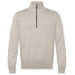 Boss Kanobix Zip Mock Sweater Grijs